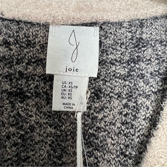 JOIE • Black & Tan Plaid Button Down Cardigan Soft Size XS - Picture 5 of 8